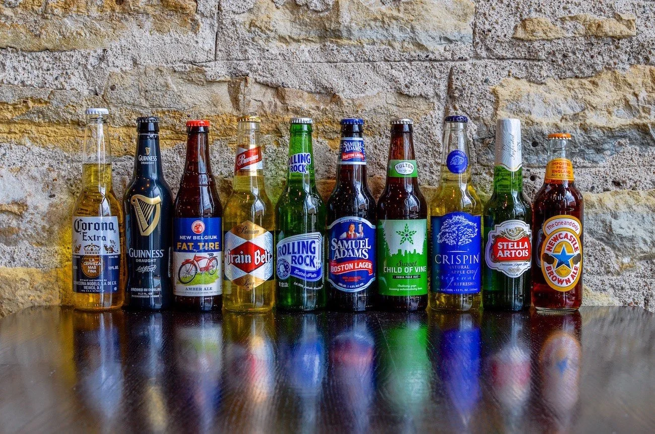 Beer malt beverage bottles.jpg