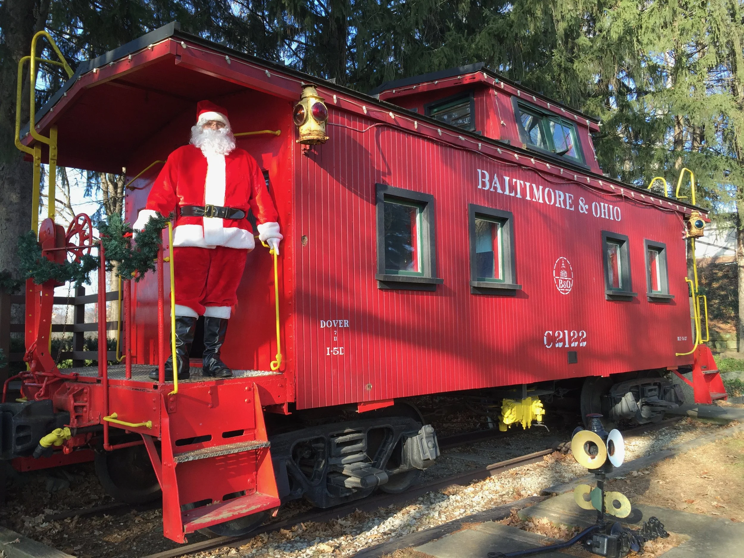 Santa in the Caboose