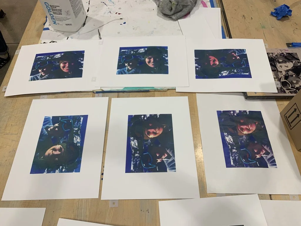 "Sister's Skiing" Screensprint