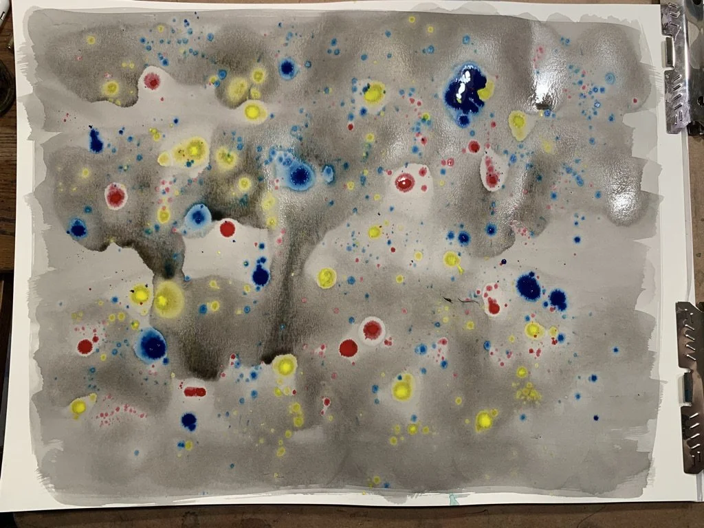 "Gray Matter" Acrylic Ink