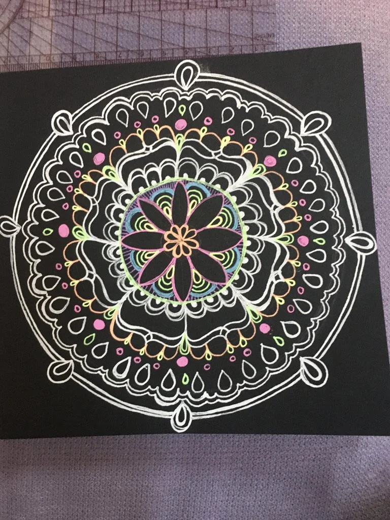 "Break Up Mandala" Gel Pen
