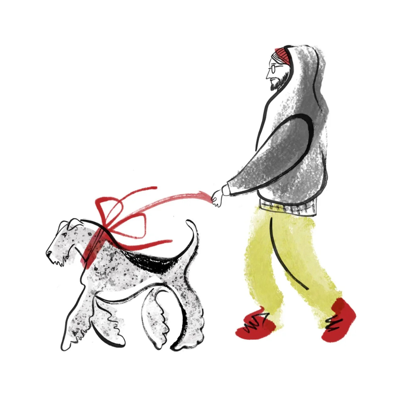 Christmas Crowd man and dog.jpg