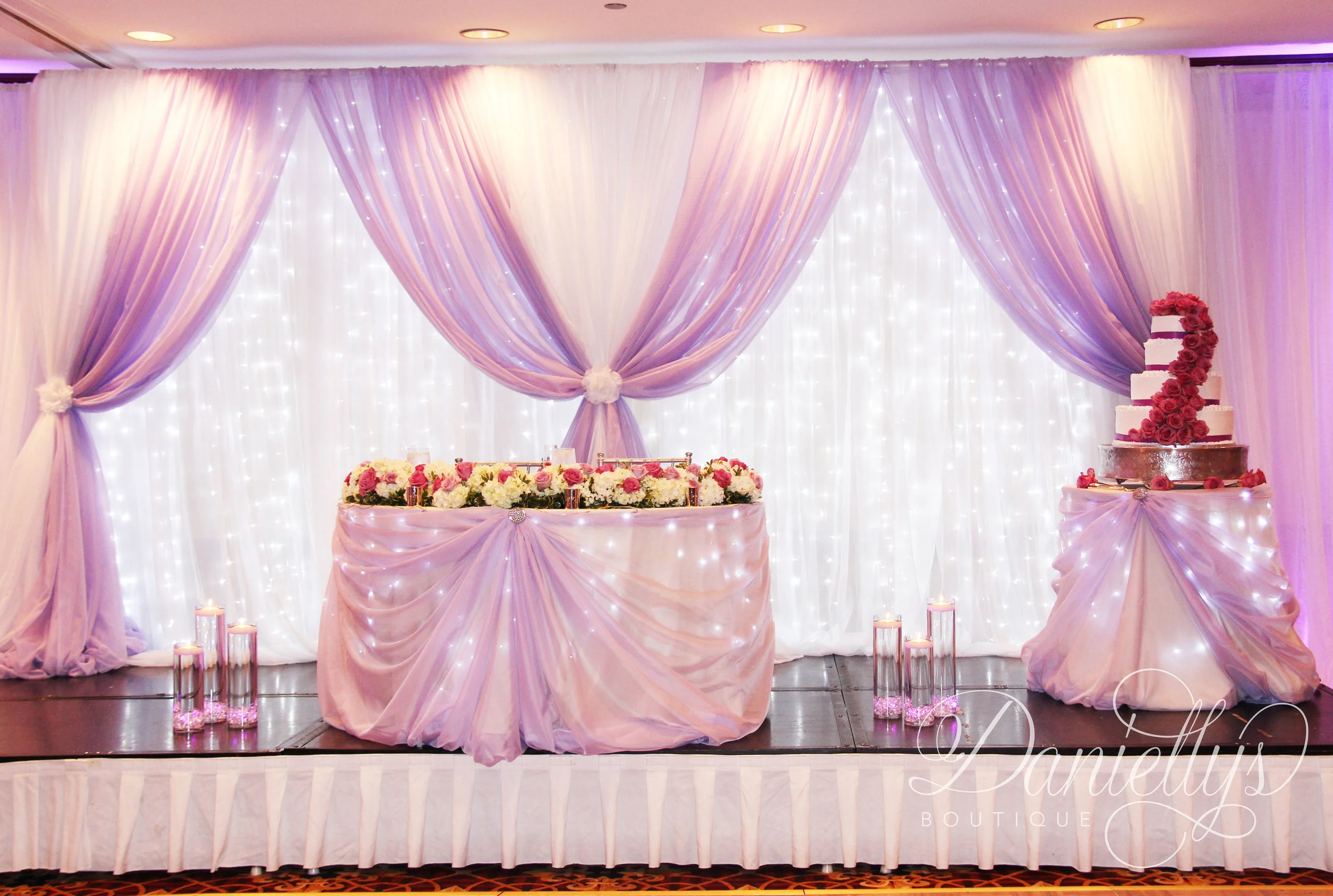 4 Panel Backdrop for wedding reception