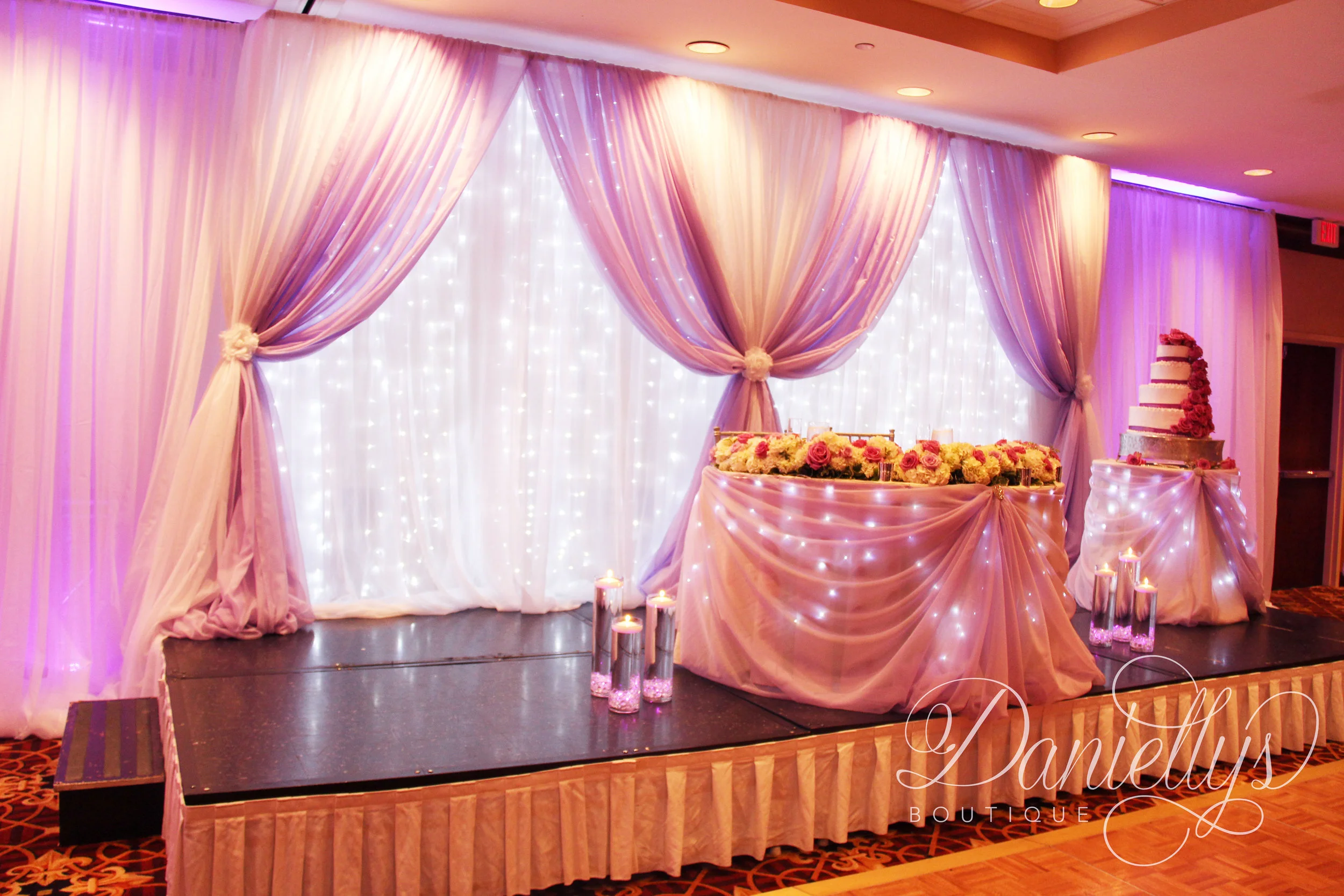 4 Panel Backdrop for wedding reception