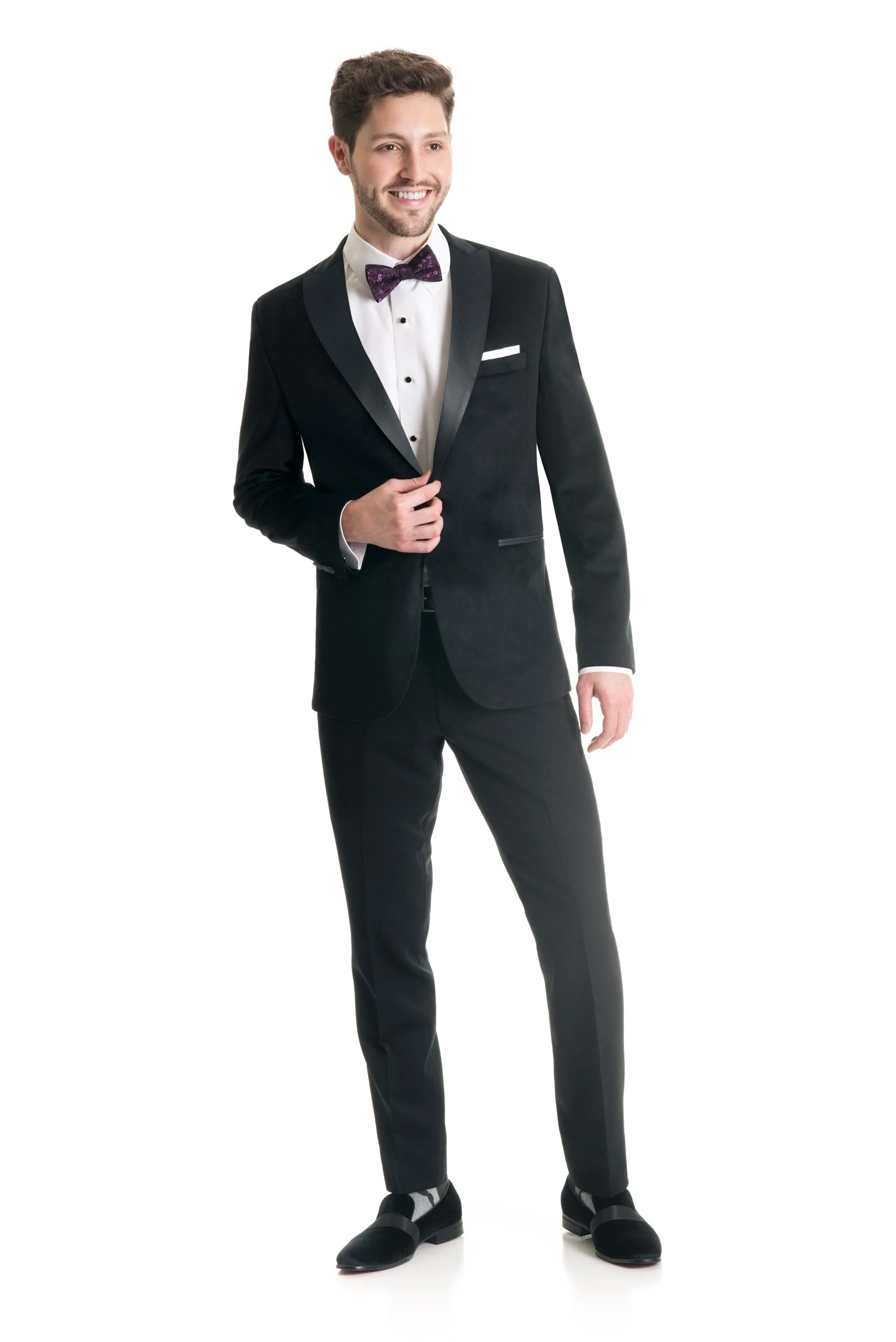 Black Velvet Ultra Slim Fit Tuxedo — Danielly's Boutique