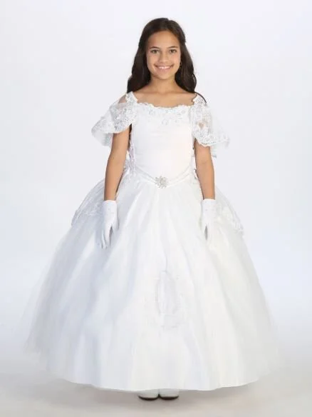 plain first communion dresses