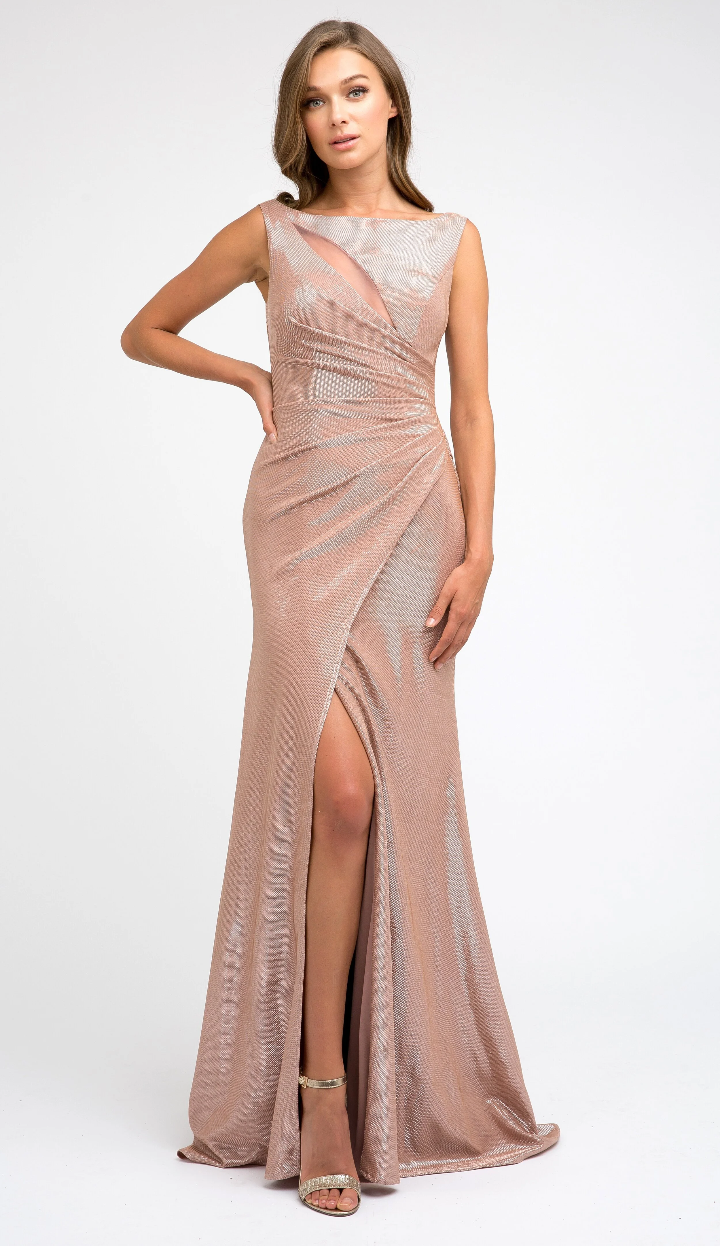 rose gold evening wrap