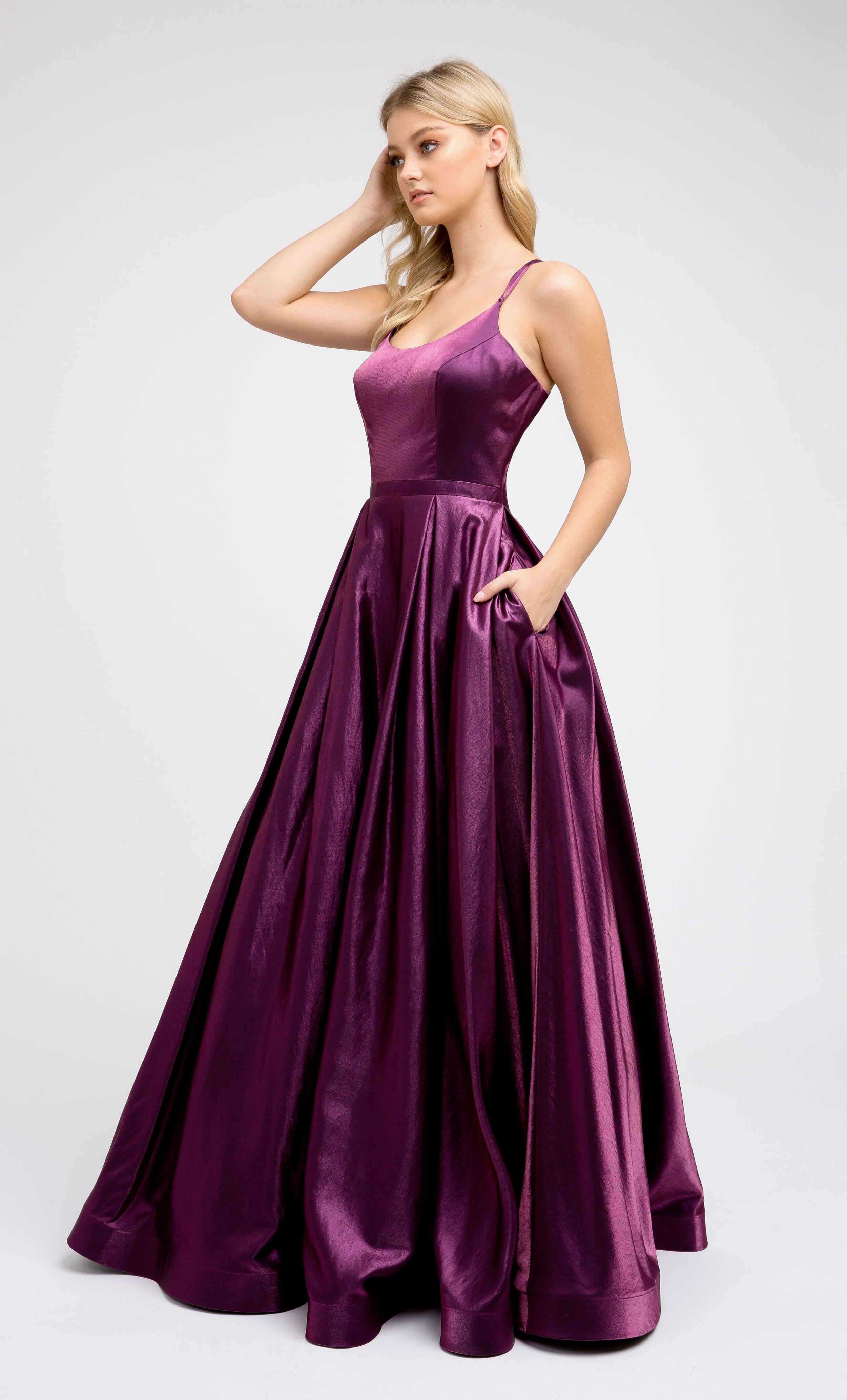 deep purple gown