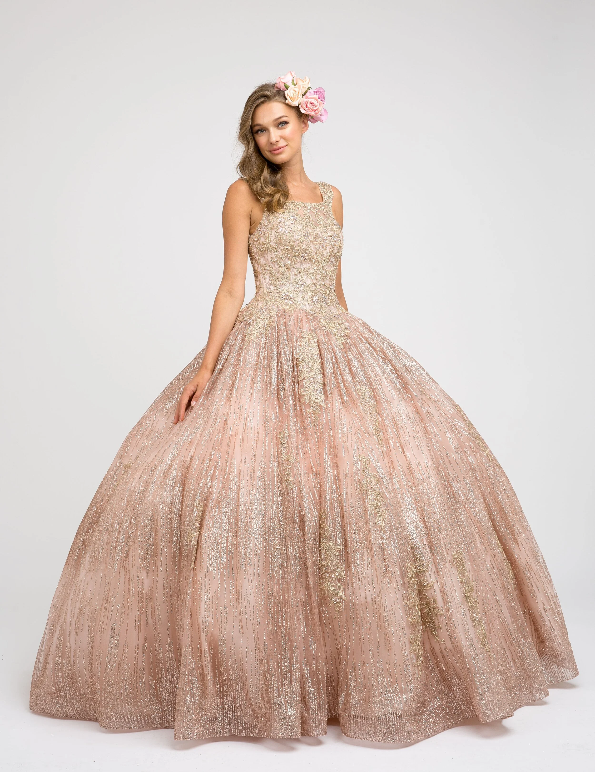 Champagne Quinceañera Dress — Danielly 