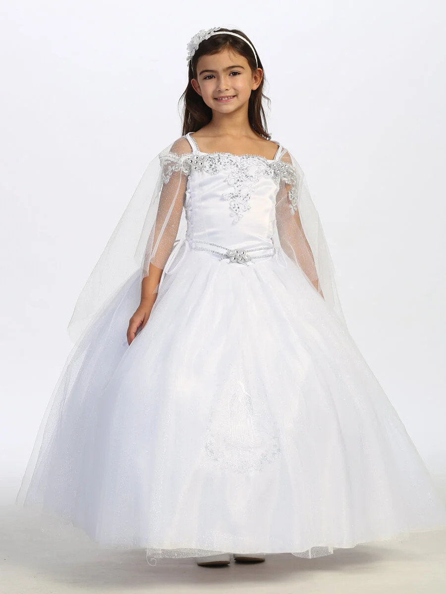 plain first communion dresses
