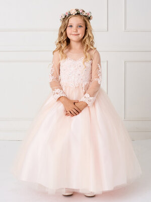 Danielly's Boutique Glitter Flower Girl Ball Gown