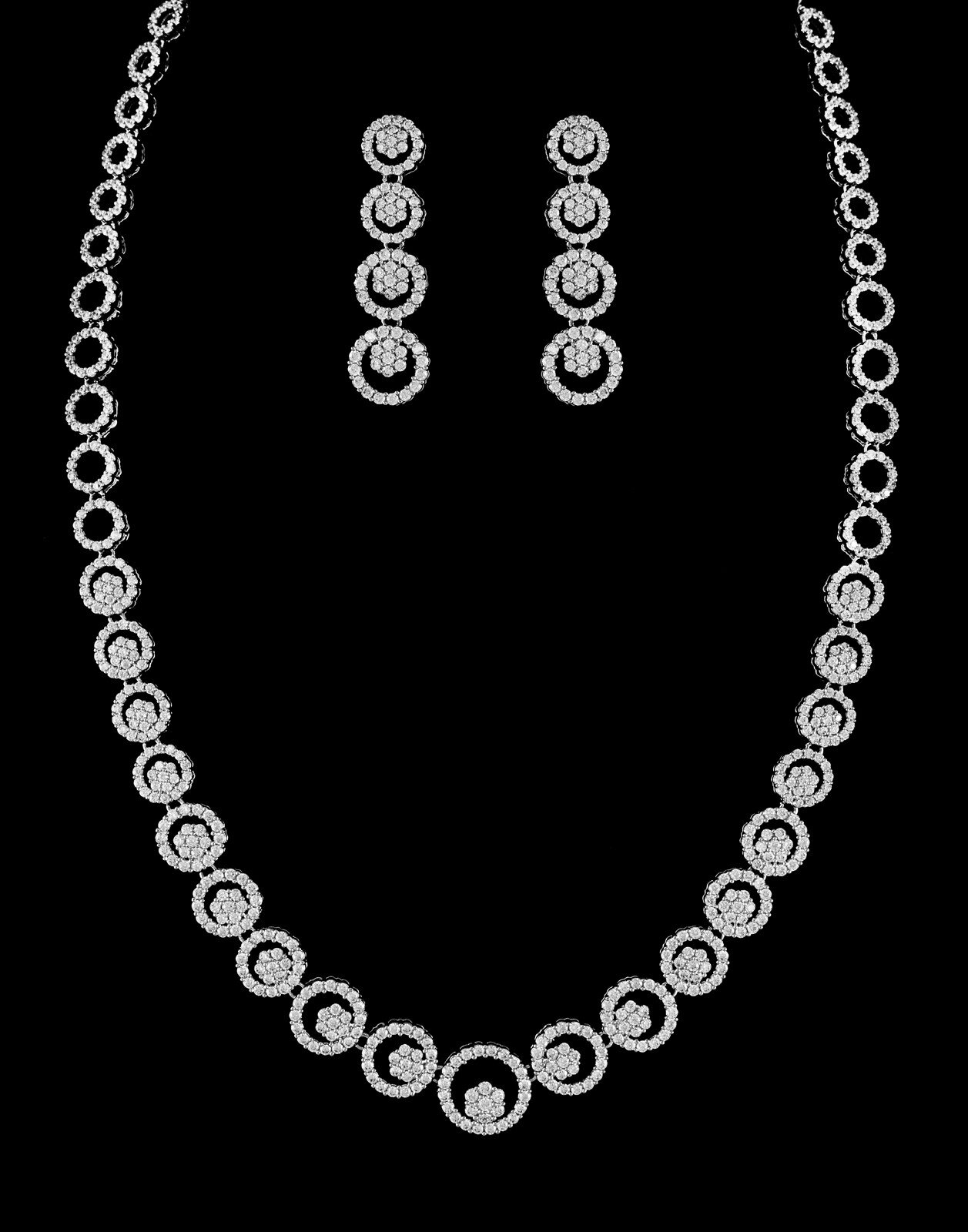 Cubic Zirconia Necklace Set- MR-4196/DS 