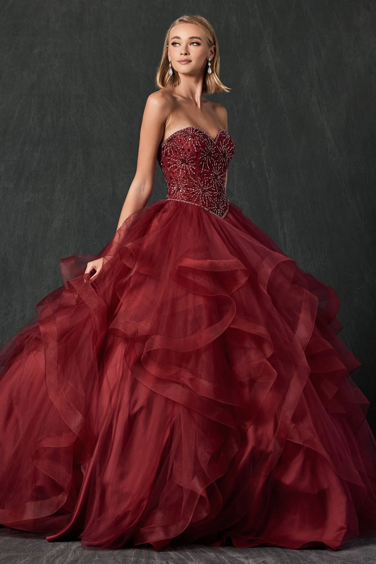 maroon quinceanera