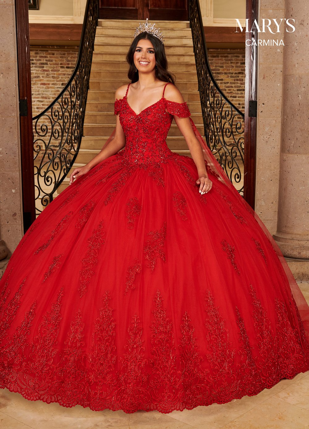 Light Quinceanera Dress, Red — Danielly's Boutique