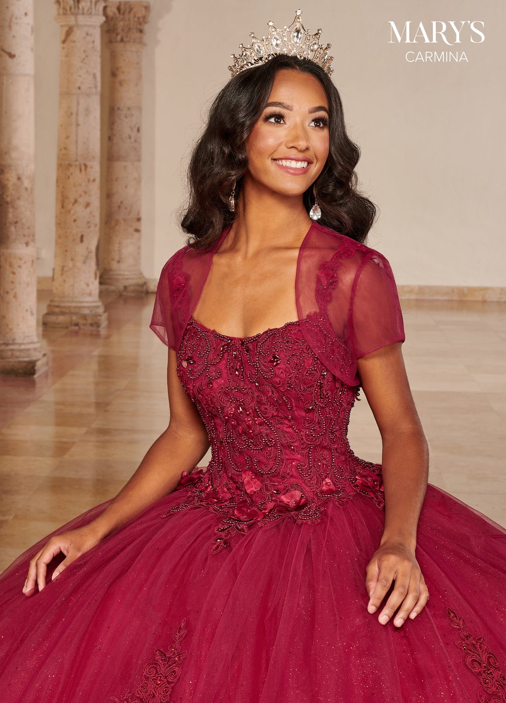 Marys Bridal: Pink Quince Dress | Burgundy Quince Dress — Danielly's  Boutique