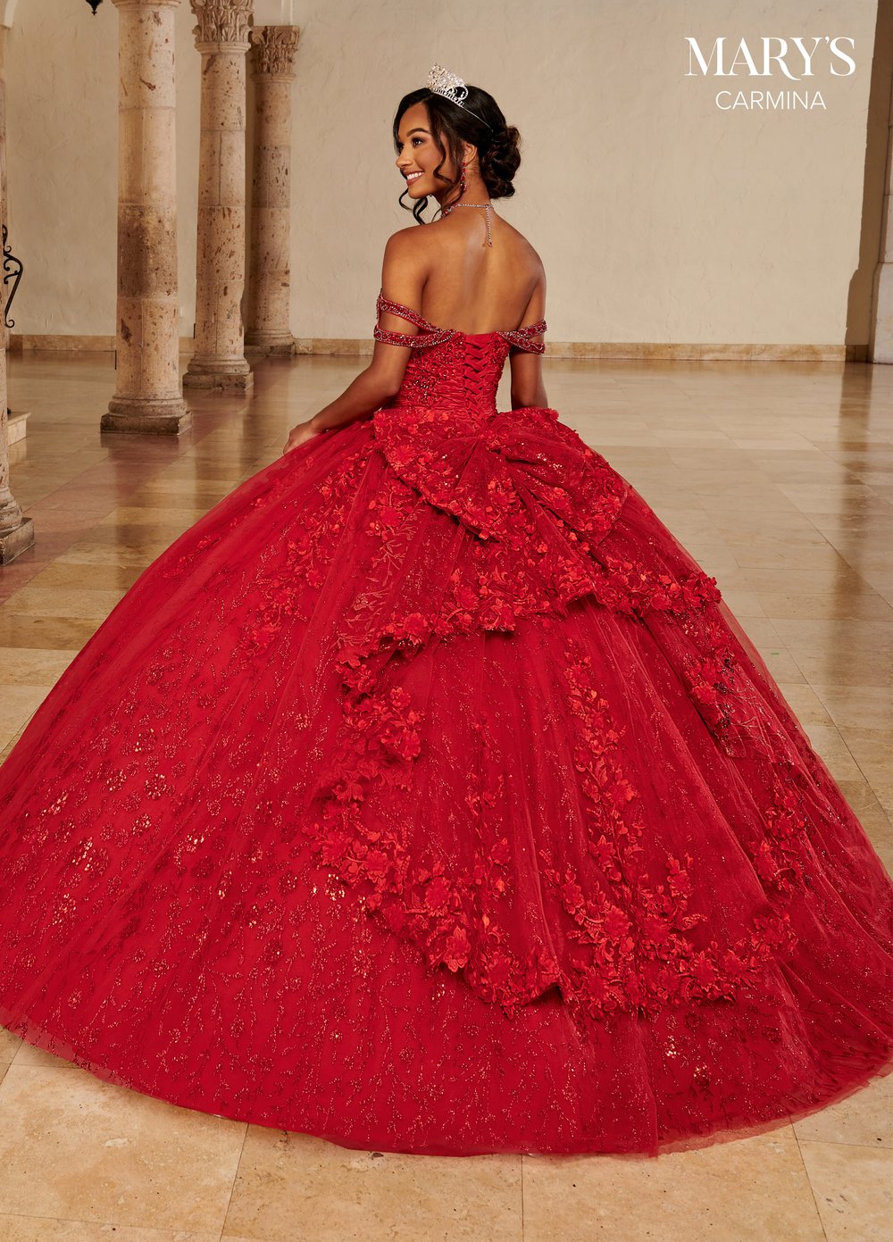 Marys Bridal MQ1099 Red Quince | Navy Quince Danielly's Boutique