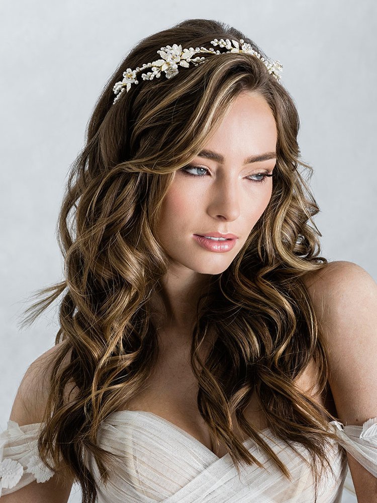 bridal headpieces for long hair