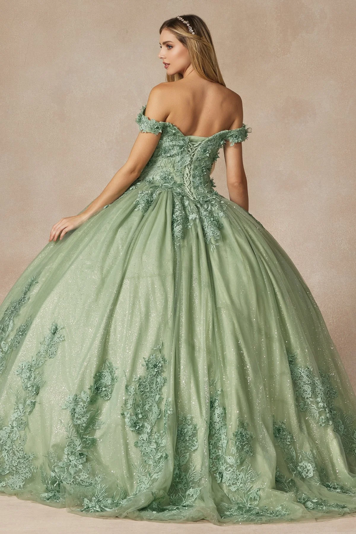 Sage Green Quinceanera Dress — Danielly's Boutique