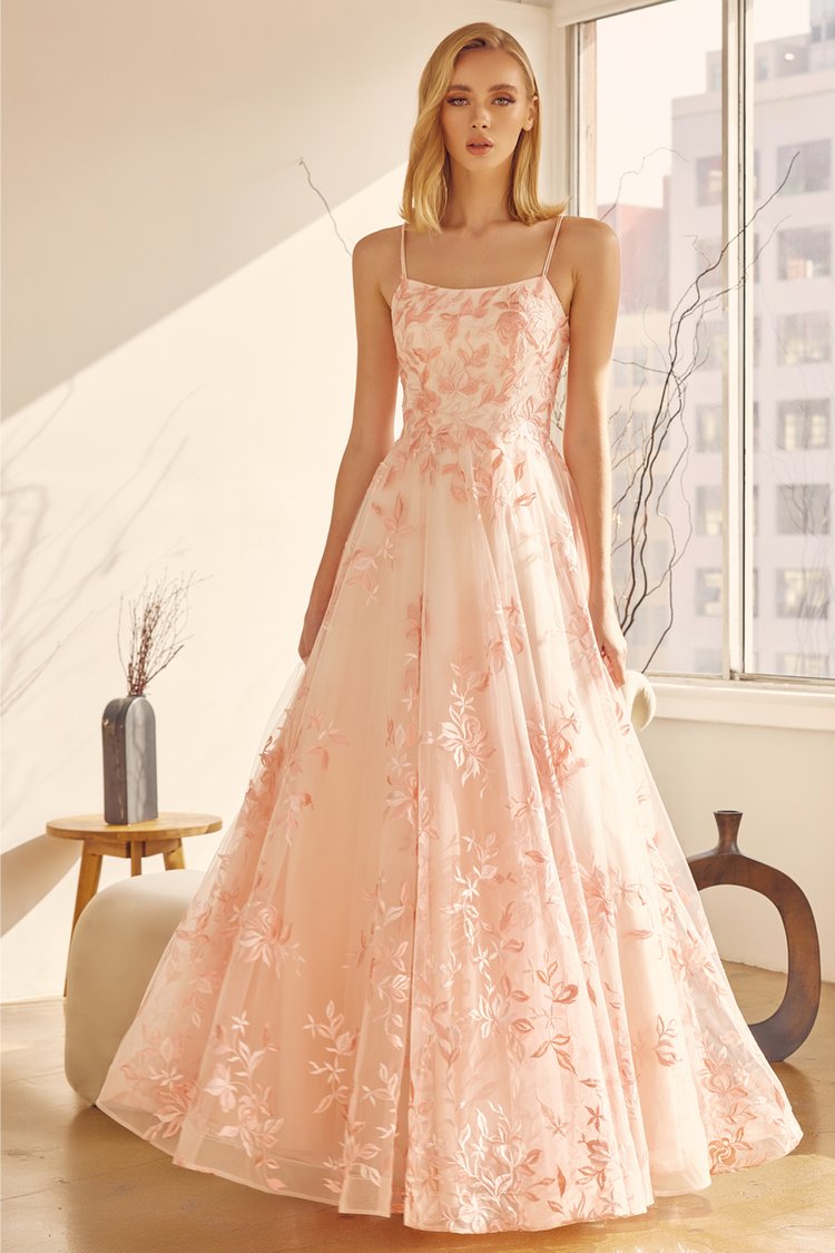 Lichaam Verwacht het Excursie Pink Floral Prom Dress — Danielly's Boutique