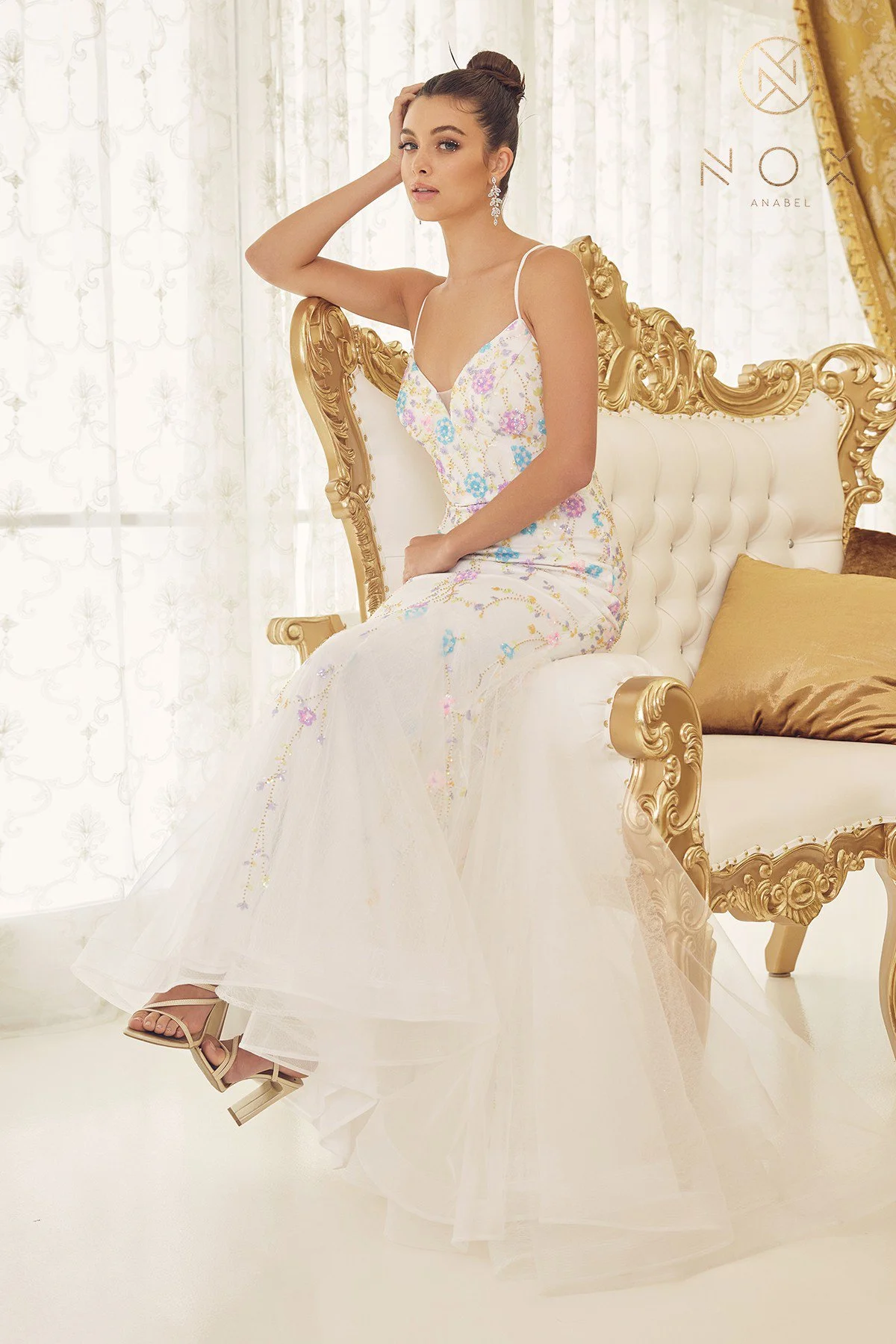 Captivating White Multi Prom Dress - Make Your Prom Night Unforgettable with Irresistible Elegance!