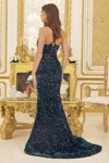Sophisticated Black & Aqua Prom Dress - Step into Luxury and Radiate Confidence!