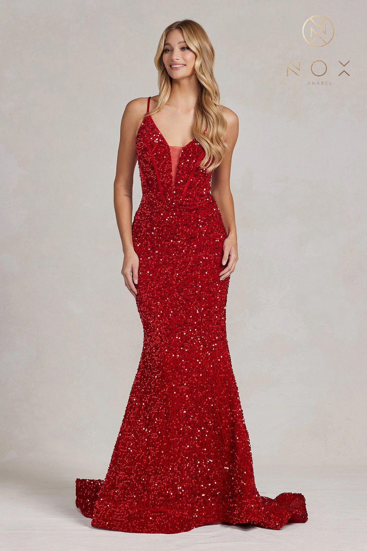 Sophisticated Red Mermaid Prom Dress - Step into Luxury and Radiate Confidence!