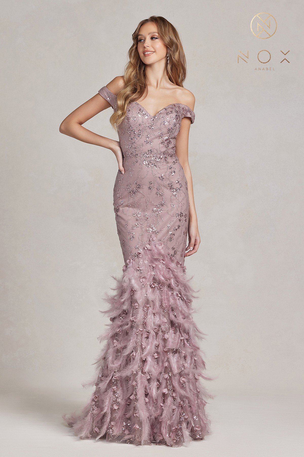 Enchanting Mauve Mermaid Dress - Step into Luxury and Captivate the Crowd!