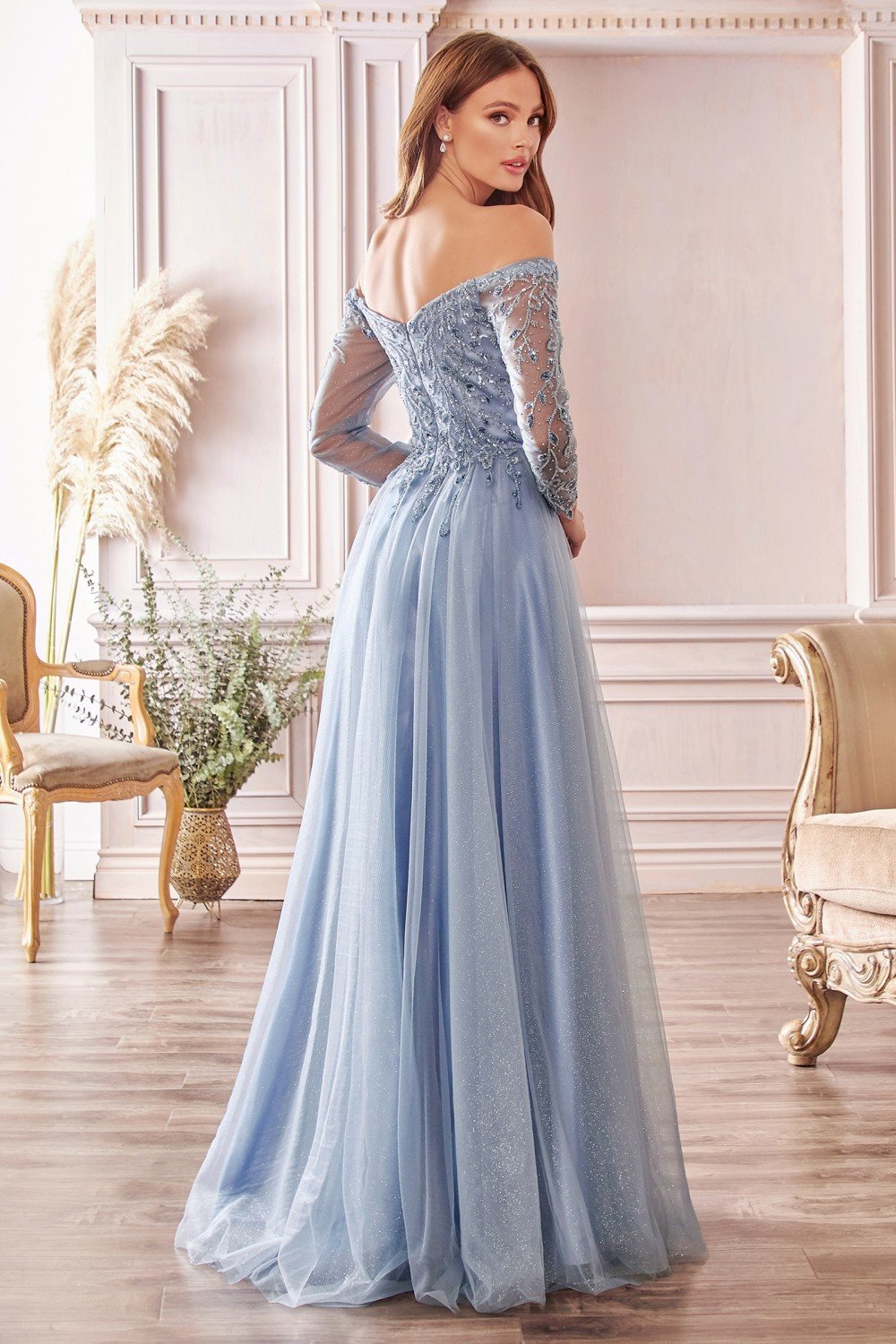 Gina Bacconi Virginia Maxi Dress, Sky Blue at John Lewis & Partners