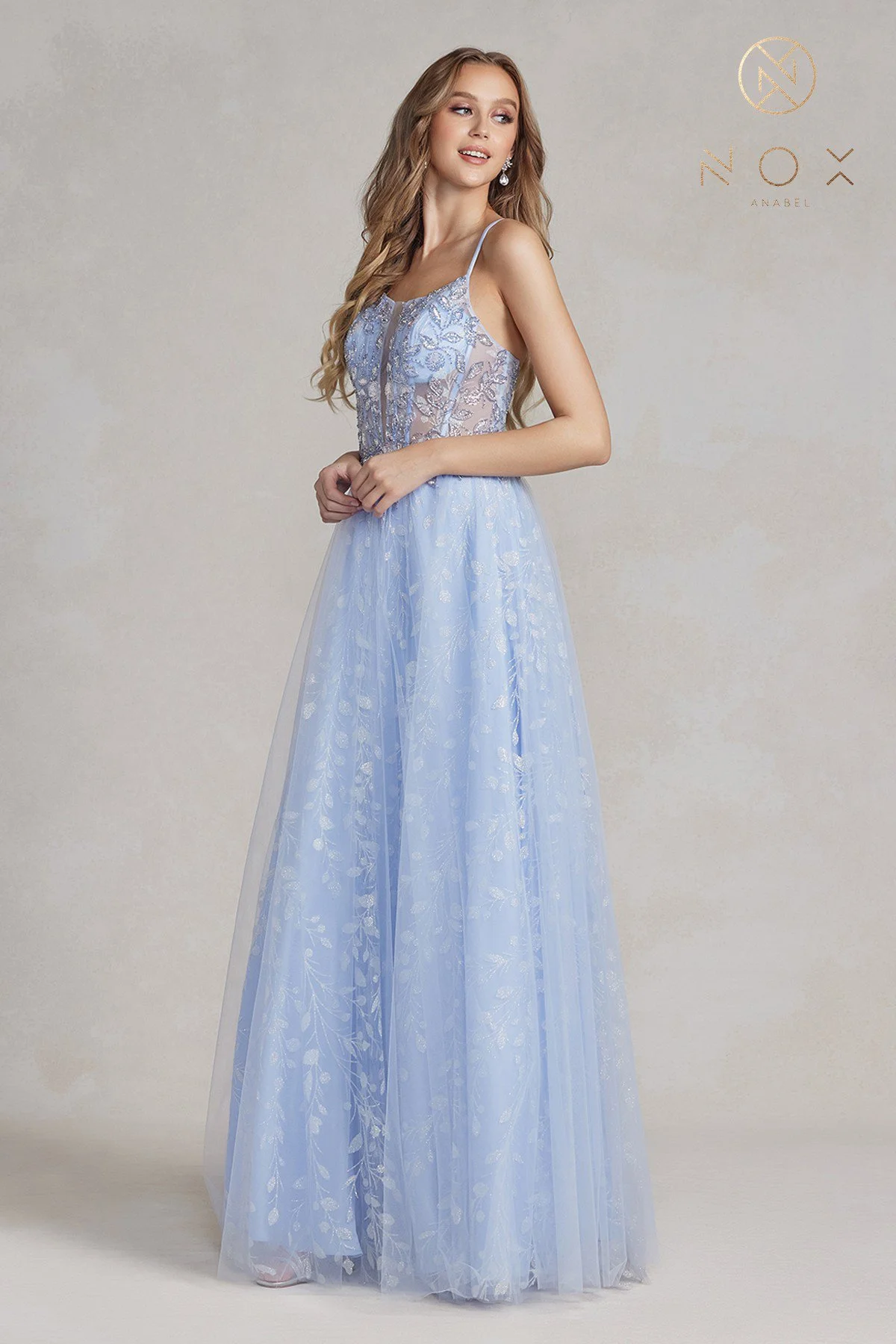 Sophisticated Periwinkle Trumpet Prom Dress - Step into Luxury and Radiate Confidence!