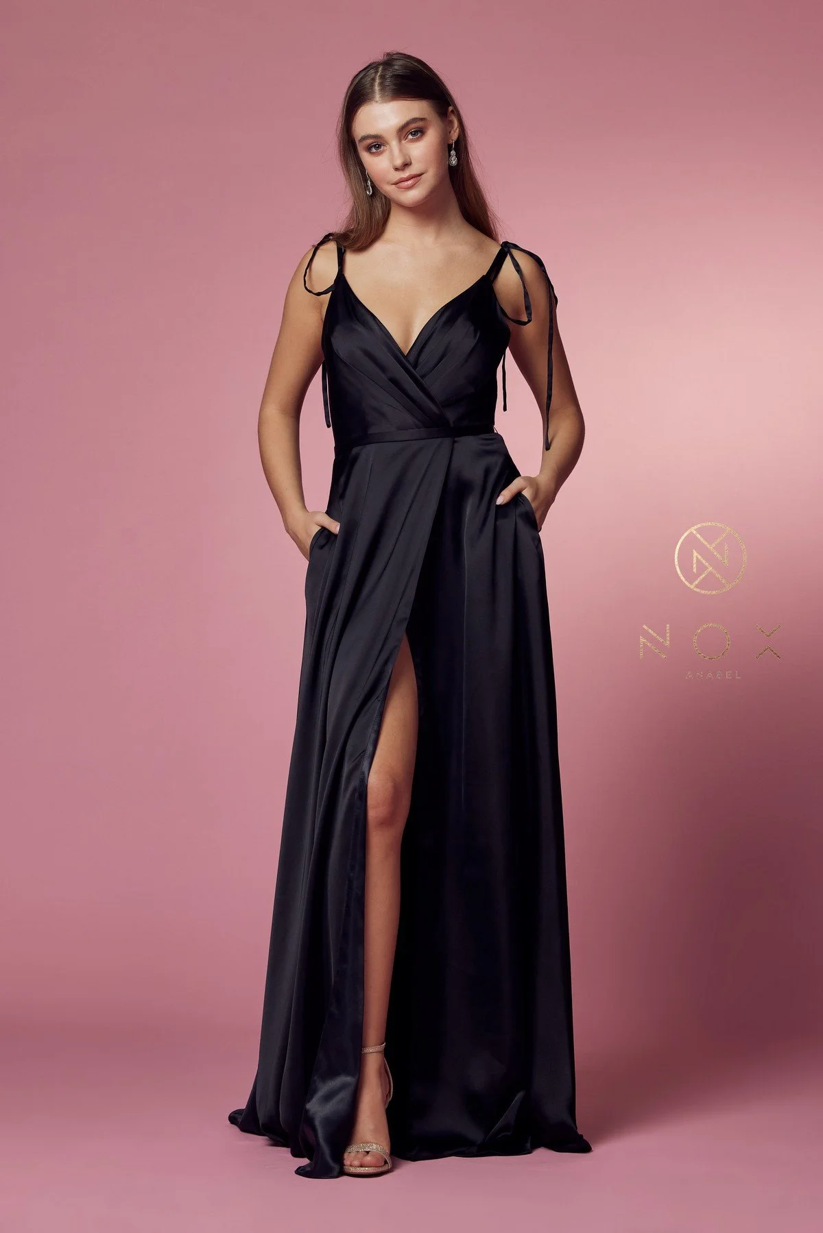 Make a statement in this captivating black prom dress, embodying timeless beauty and grace.
