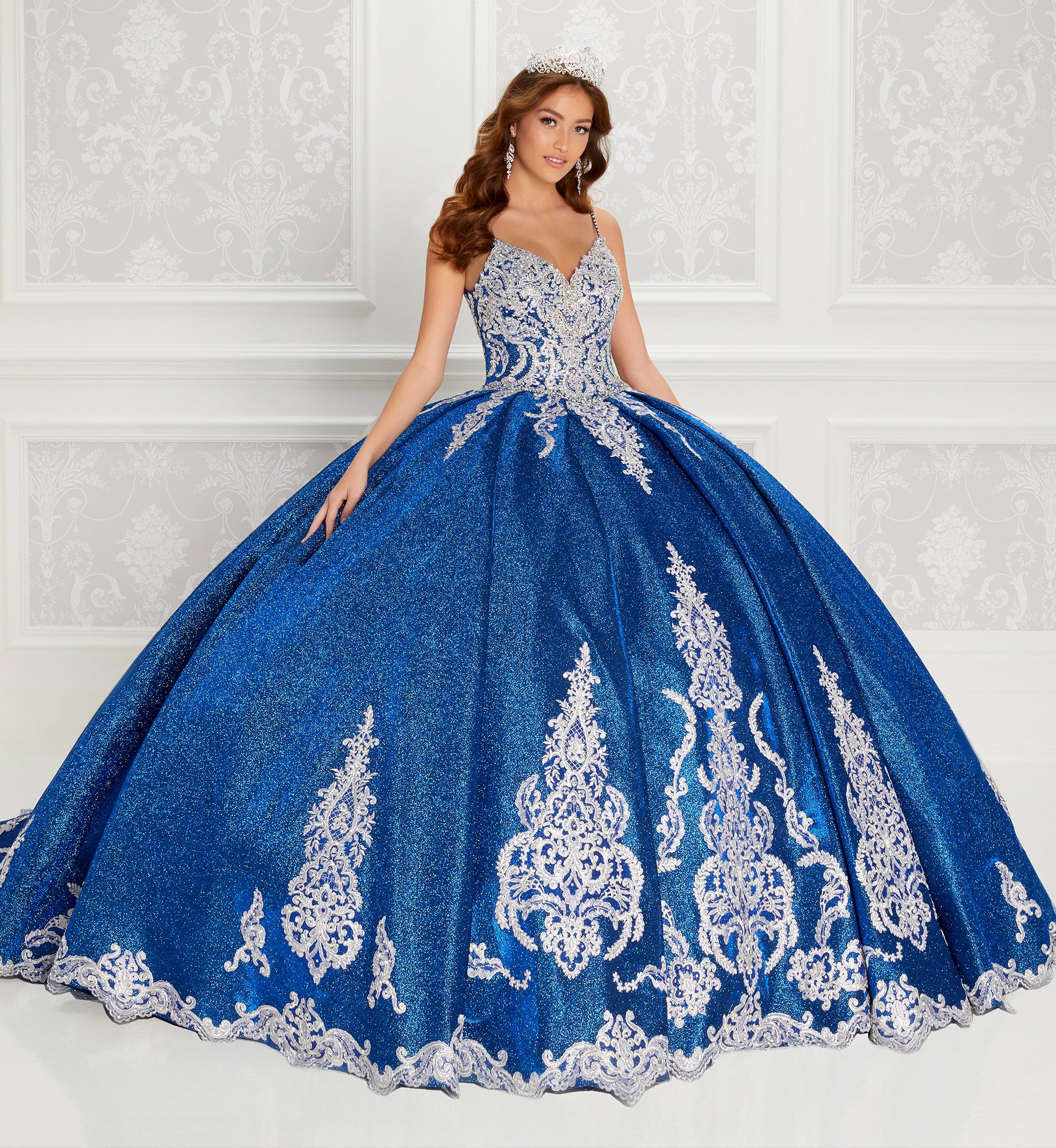 Sweetheart Neck Puff Sleeves Ball Gown Court Train Prom Dress with Dra –  SheerGirl