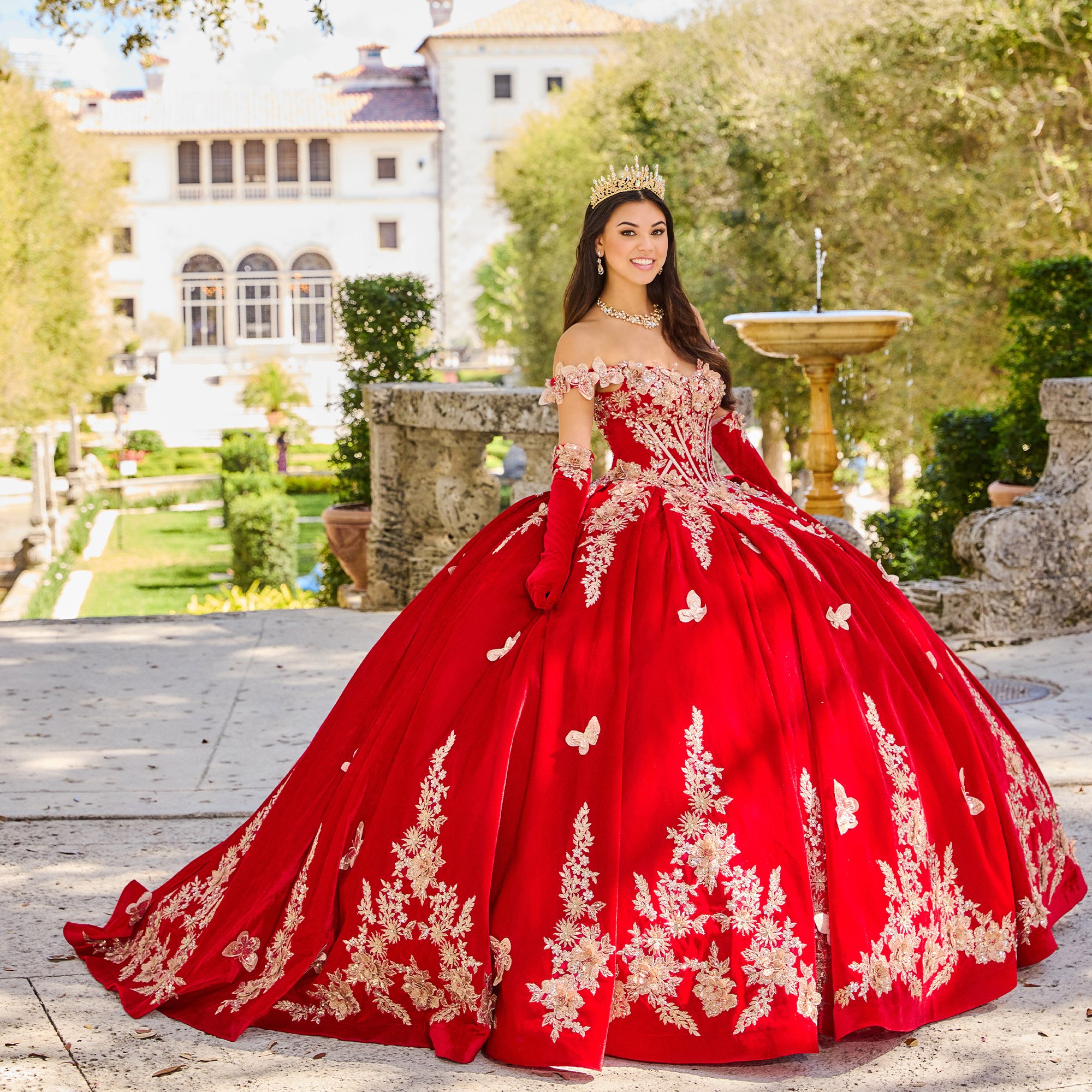 Scarlet Red Quinceanera Dress from Princesa by Ariana Vara PR30136