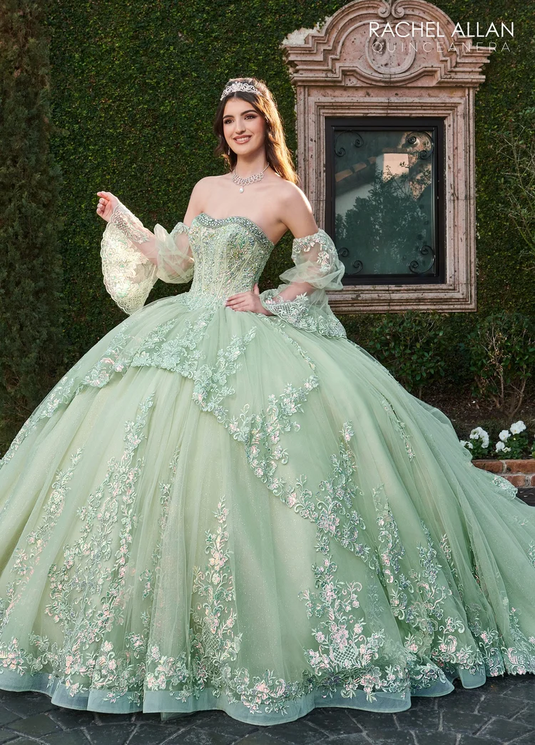 mermaid dress wedding Elegant Sweetheart Blush Pink Long WD056 US2 / Blush Pink Size:S 58-68cm bartender sets Floor length with sweeping MISHA Jennifer Long-Sleeve Plunge