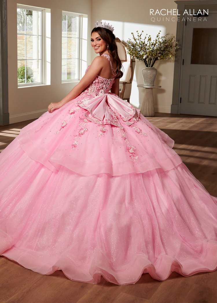 Pink Quince Dress by Rachel Allan Alta Couture- RQ3119 — Danielly's Boutique