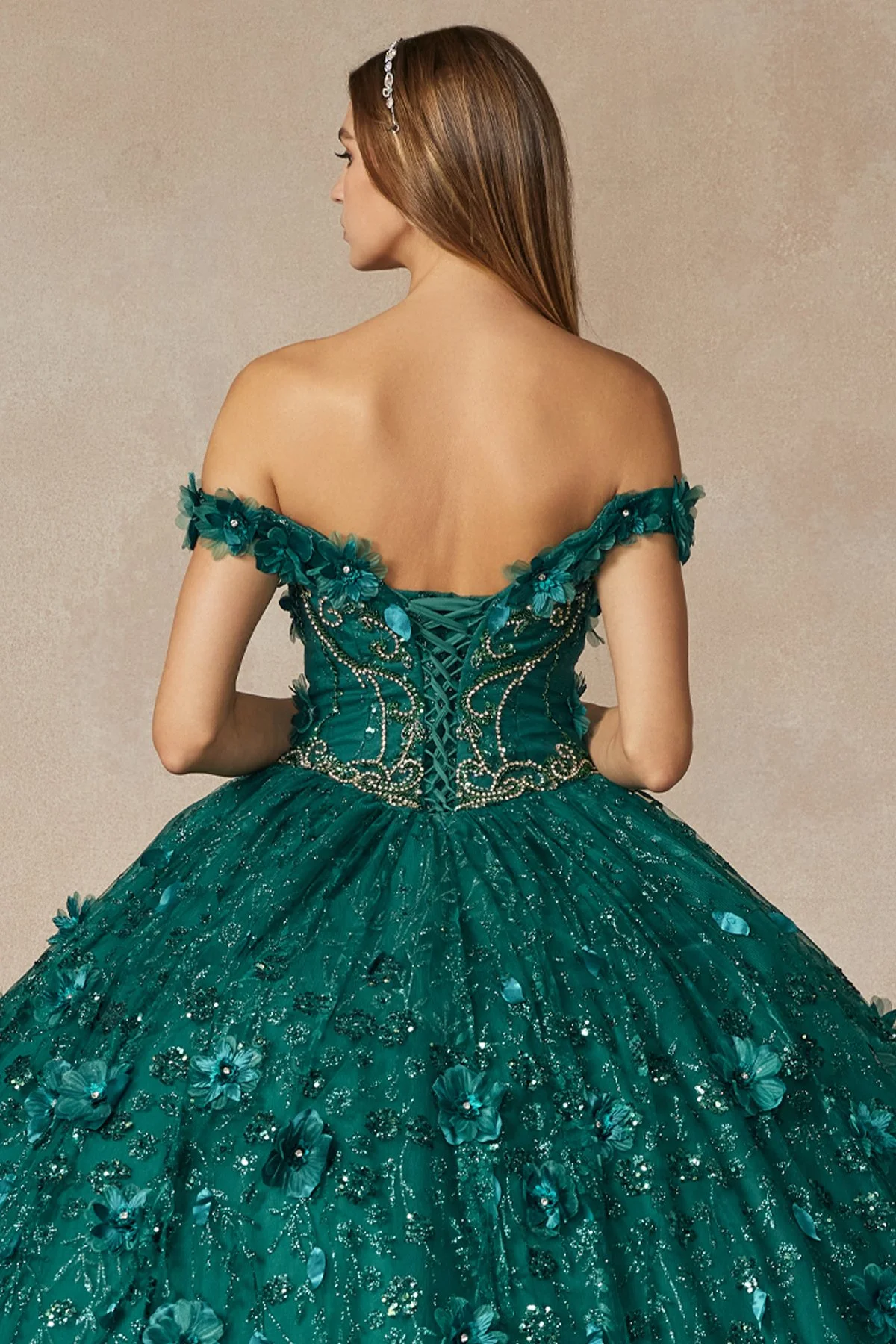 Emerald Green Quinceanera Dress JT1443 — Danielly's Boutique