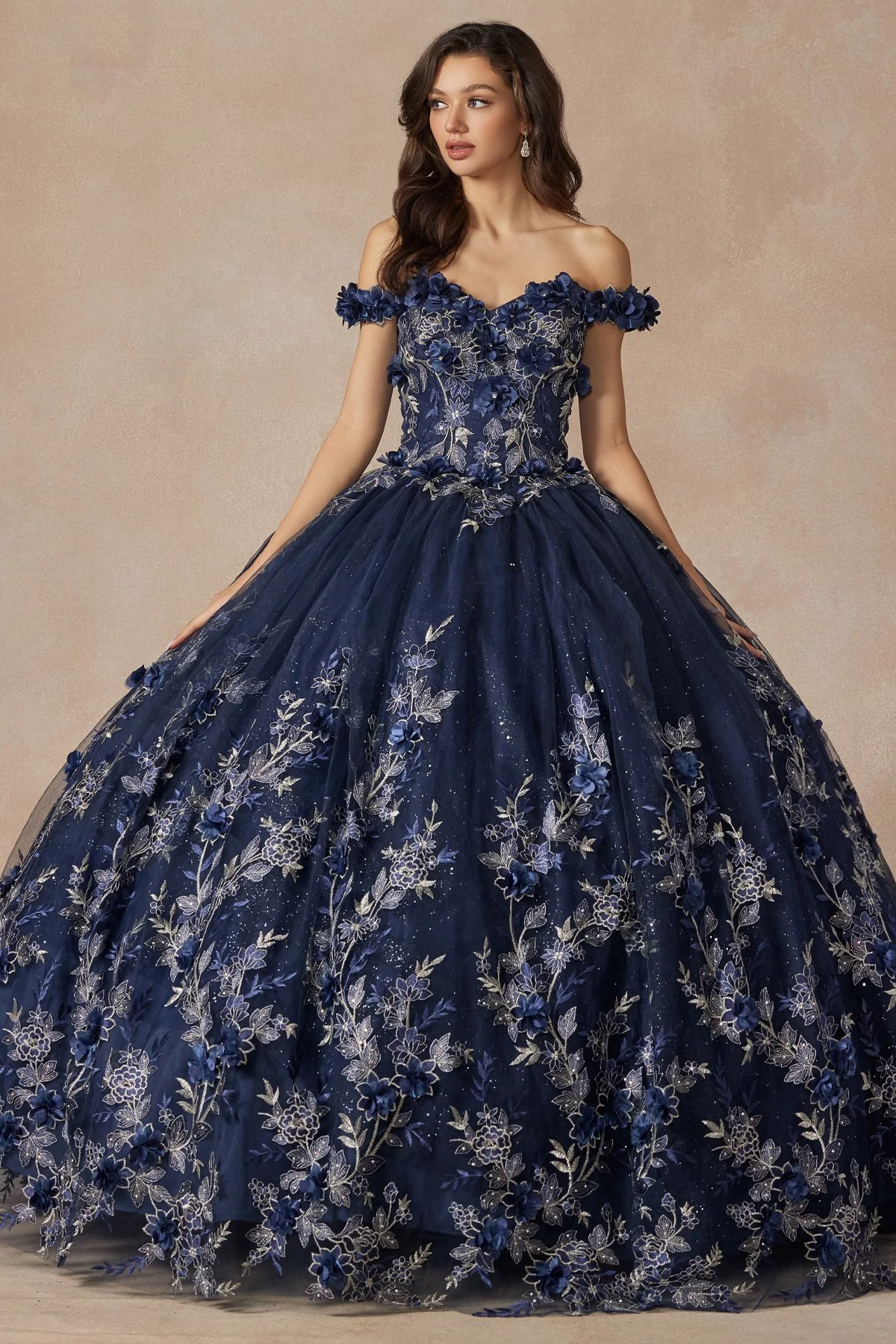 Navy Blue Quinceanera Dress JT1447 — Danielly's Boutique
