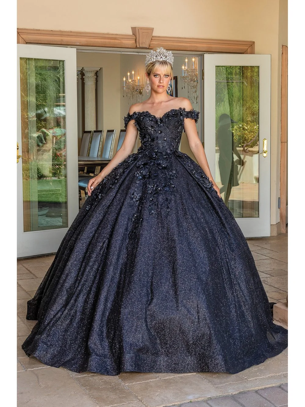 Blue And Black Quinceanera Dresses