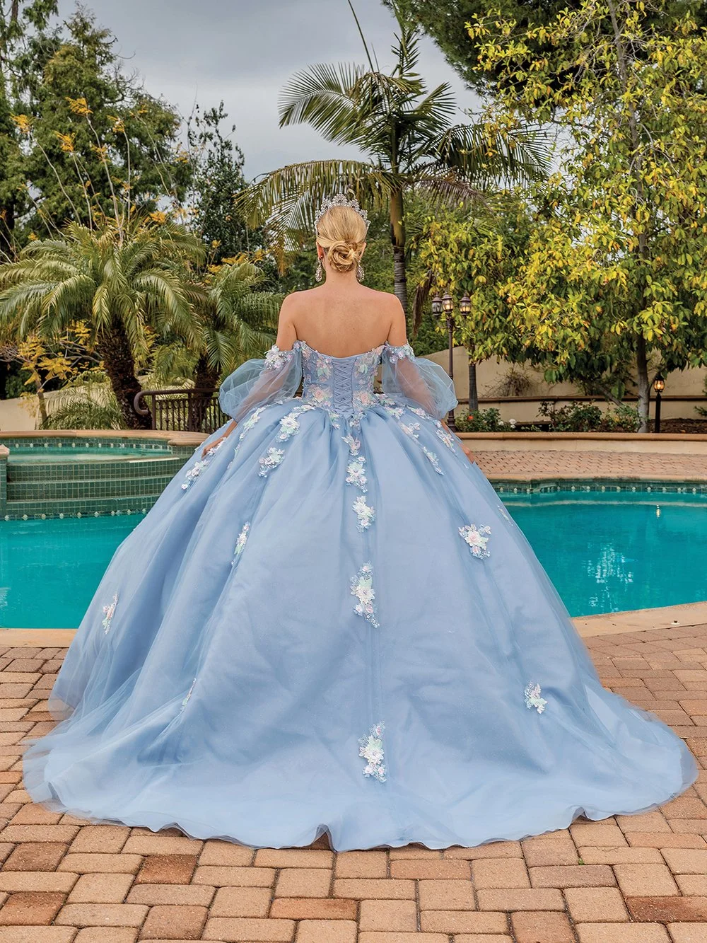 Ice Blue Silver Wedding Dresses