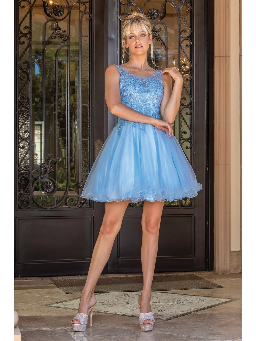 sea glass bridesmaid dress KissProm Short Sleeves Bateau A-Line Chiffon in Glass, Sea / 16 Core Colors:Natural Details Silhouette elizabeth Top Clubs in South