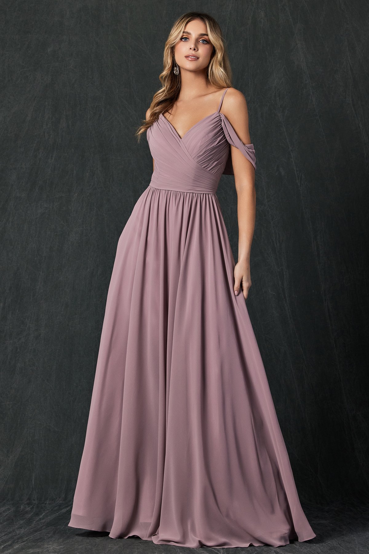 Elegant and affordable Off the Shoulder Bridesmaid gown (Copy)
