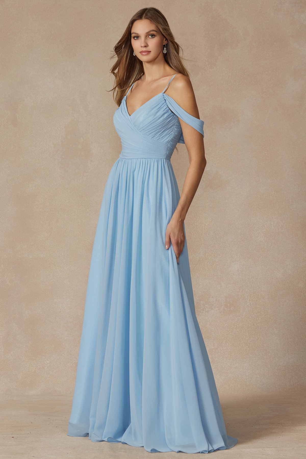 Elegant and affordable Off the Shoulder Bridesmaid gown (Copy)