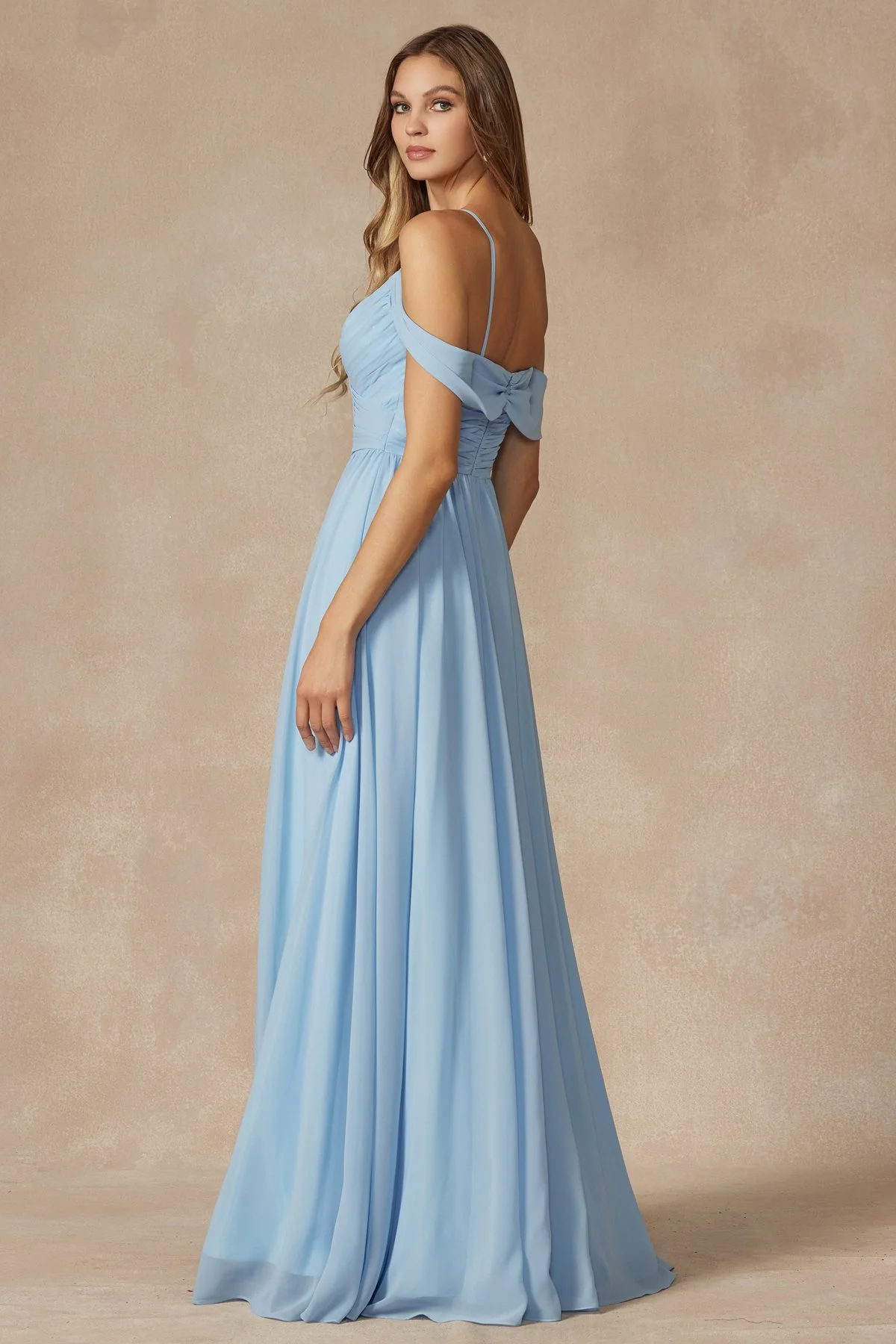 Elegant and affordable Off the Shoulder Bridesmaid gown (Copy)