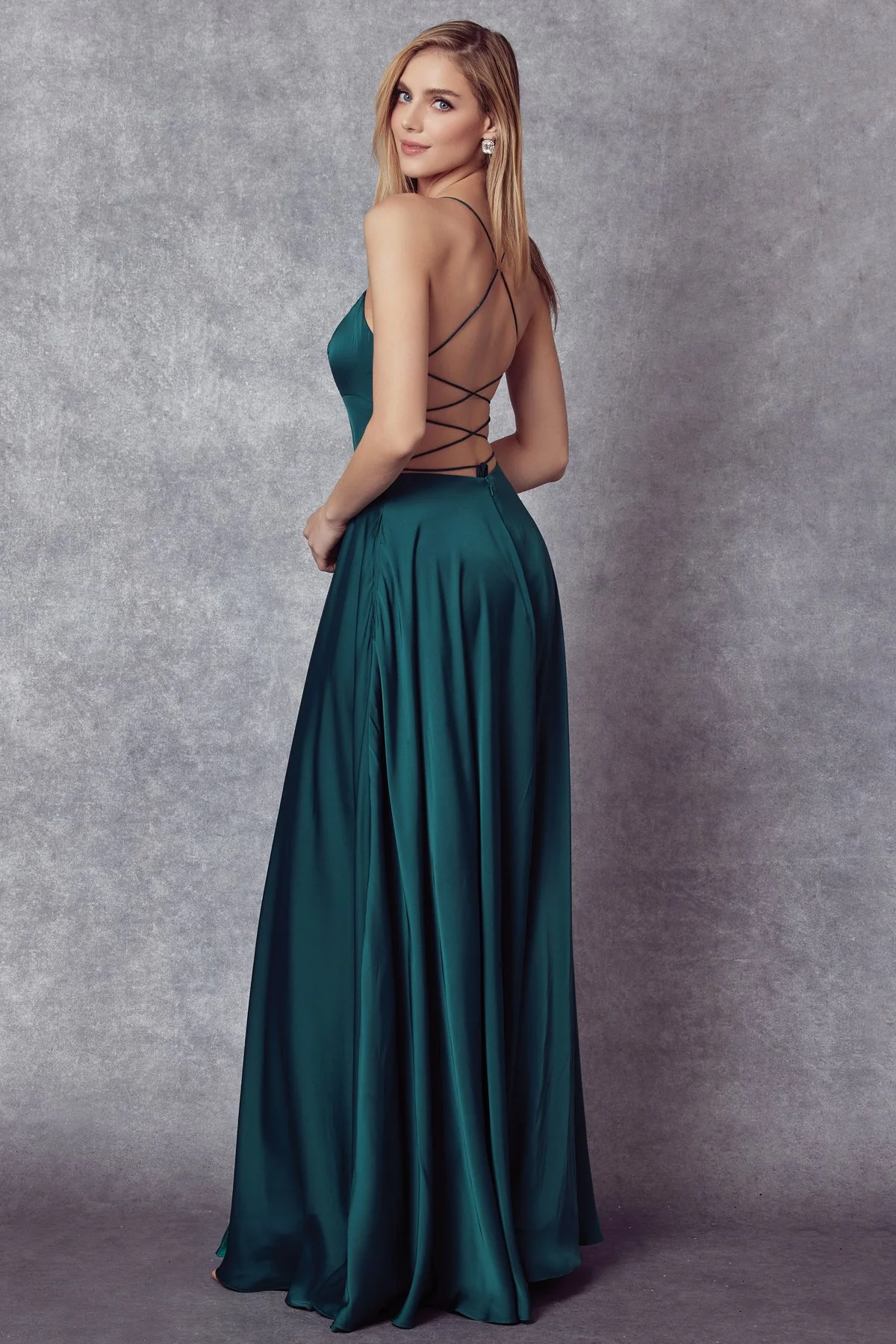 Classic Bridesmaid Gown A-Line side slit skirt evening formal dress. (Copy) (Copy) (Copy)