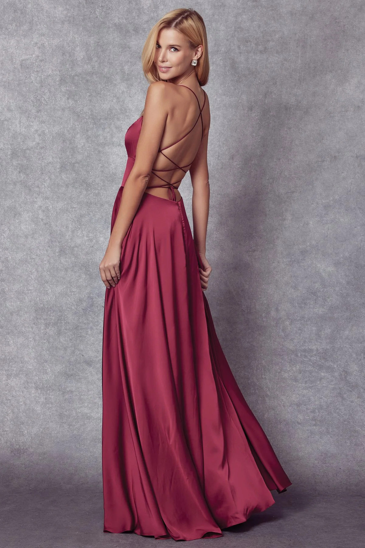 Classic Bridesmaid Gown A-Line side slit skirt evening formal dress. (Copy) (Copy) (Copy)