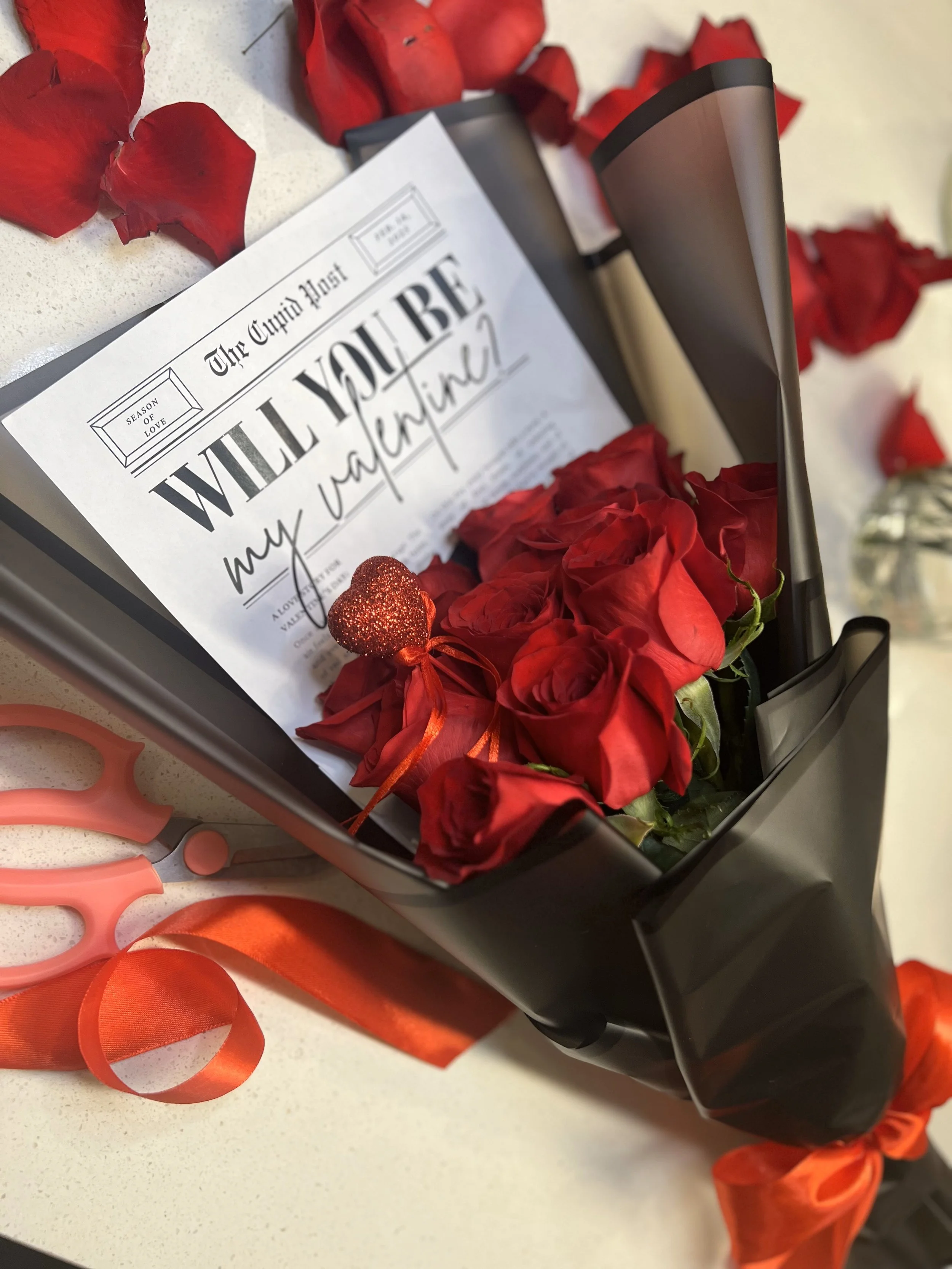 will you be my valentine rose bouquet. rose bouquet, valentine bouquet sterling va loudoun county fairfax county
