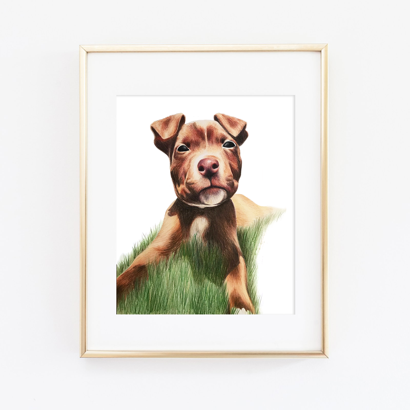 Vertical Gold Frame Brown Dog.png