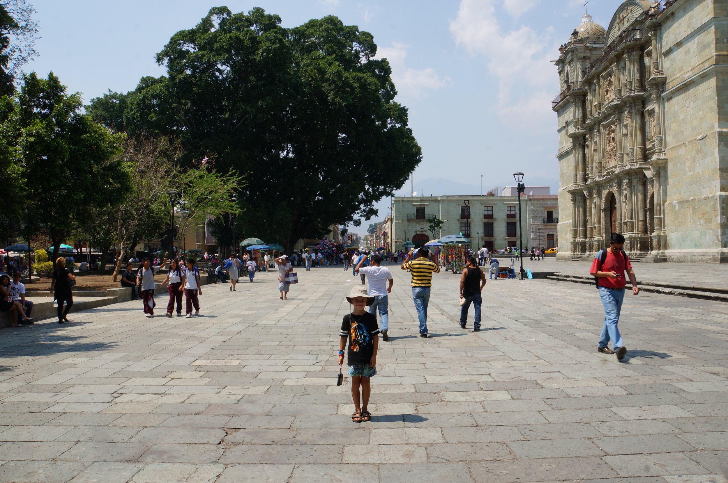 Practicing photography skills in Oaxaca City.