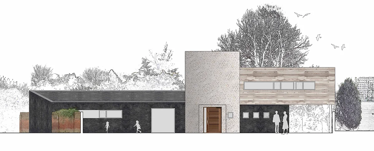 section through link with rendered elevation of new wing (web).jpg