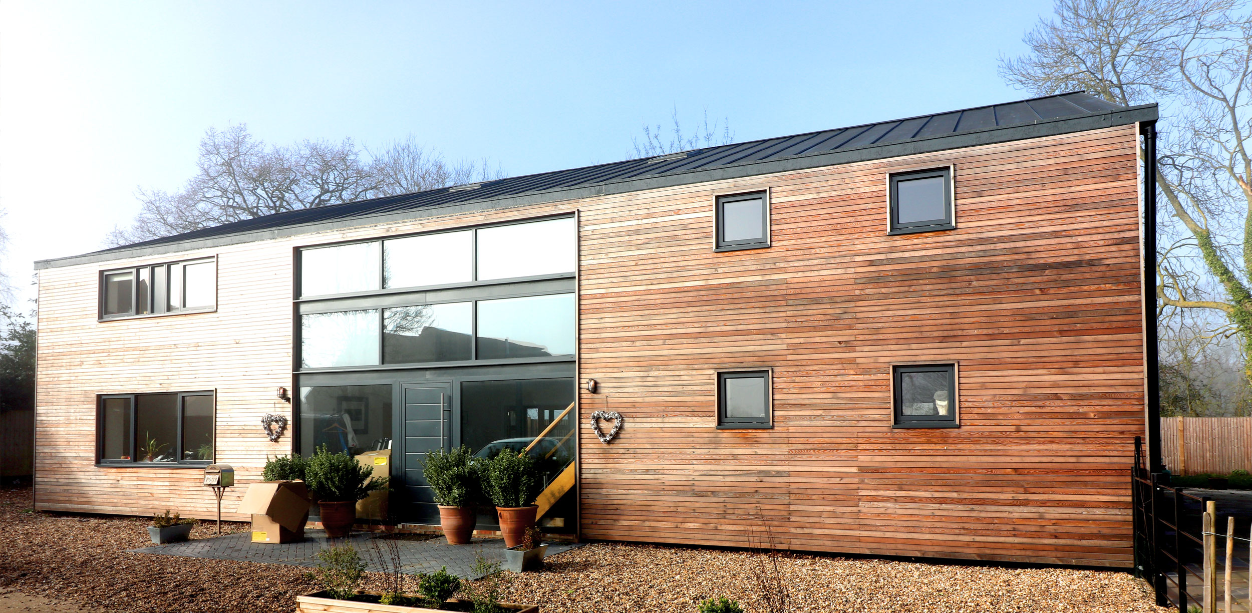 entrance to potters barn in suffolk a barn conversion to dwelling