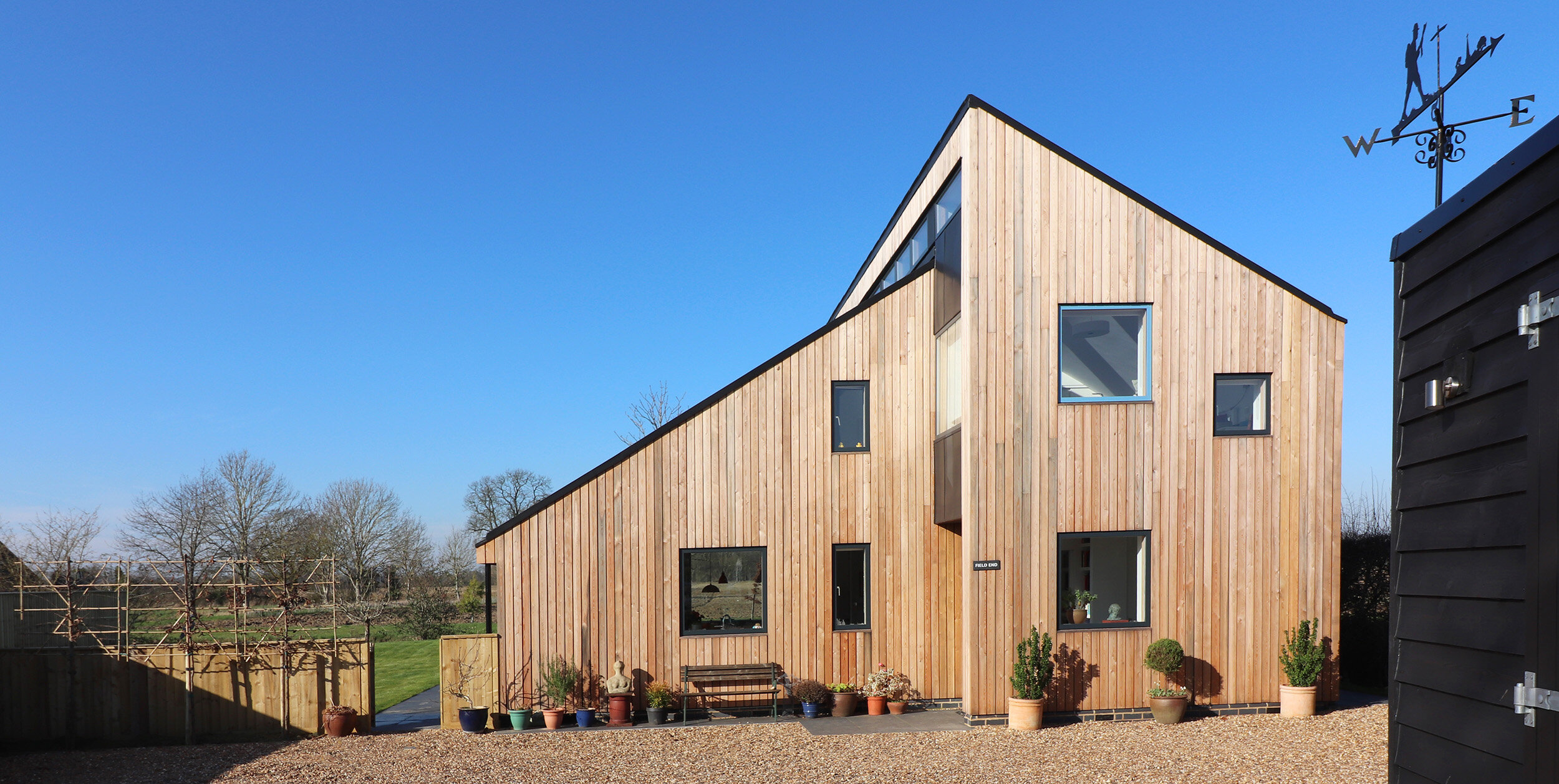 larch clad ecohouse in the heart of suffolk